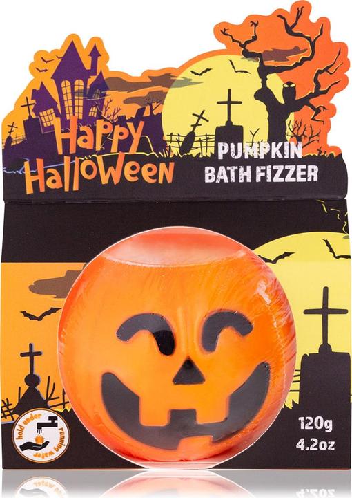 Accentra Badefizzer HAPPY HALLOWEEN in Plastikschale in Kürbisform, 120g, Duft: Orange, Farbe: schwarz/orange (Badekugeln)