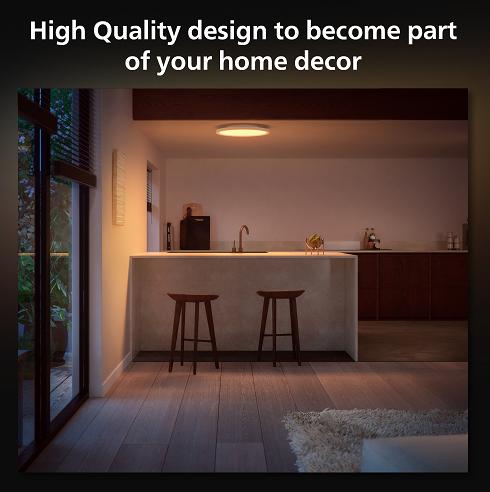 Actual product image Philips Hue White & Col. Amb. Surimu Panel Light Round White (2600 lm)