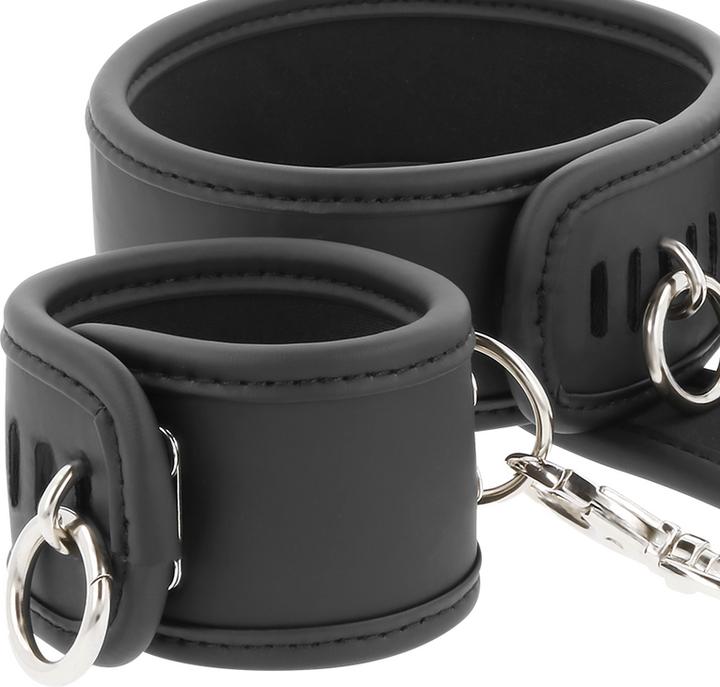 Immagine prodotto Fetish submissive Set di polsini composto da polsini per il collo e per le mani in pelle vegana