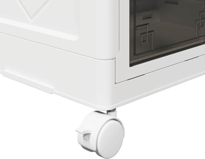 Image du produit VidaXL Boîte de rangement x avec roues Empilable 4 étages 75L 65 x 40 x 145cm (75 l)
