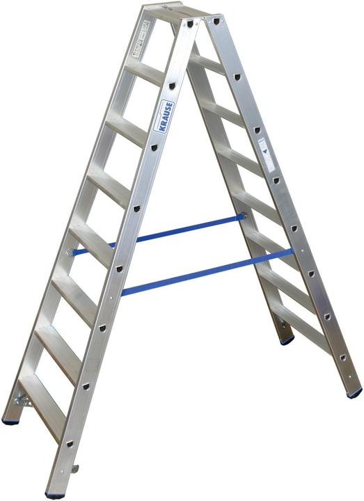 Actual product image Krause Aluminium double step ladder, without castors (Stepladder, 205 cm)