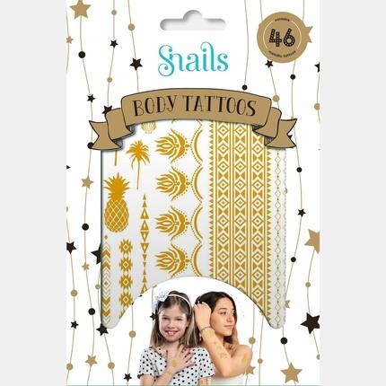 Produktbild Snails Tatuaże Schnecken Metallic Safe Temporary Tattoos für Kinder