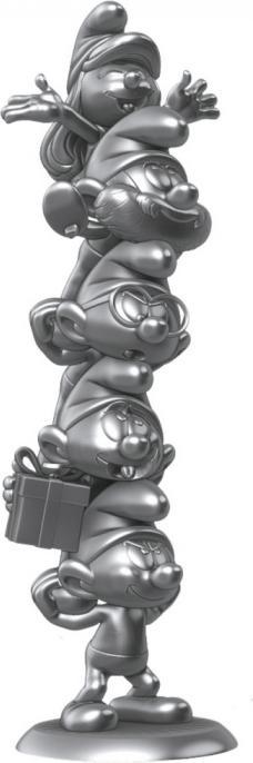 Immagine prodotto Plastoy Statua in resina dei Puffi Puffo Colonna Argento Edizione Limitata 50 cm