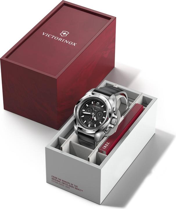 Immagine prodotto Victorinox I.N.O.X. Chrono 43, SIR, quadrante BLK, cinturino in gomma BLK (Cronografo, Orologio sub, 43 mm)
