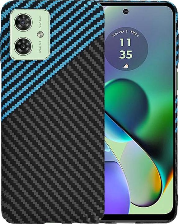Produktbild Techsuit - Carbonite FiberShell - Motorola Moto G54 / Moto G54 Power Edition / Moto G64 - Blue Pulse (Motorola Moto C, Motorola Moto G54)