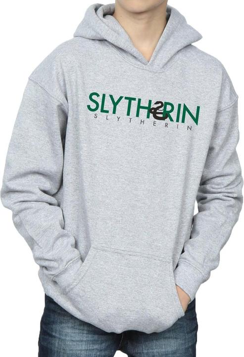 Actual product image Boys Slytherin Text Hoodie (140, 146)