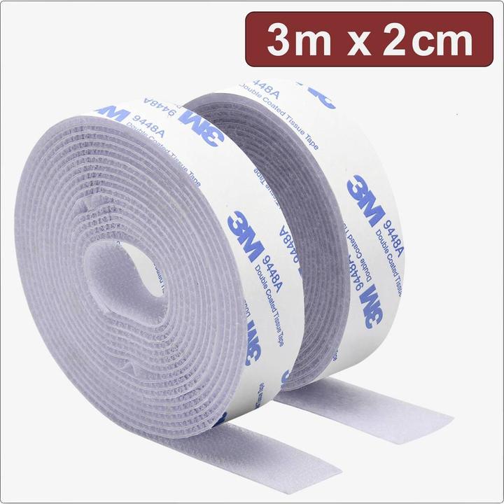 Produktbild Quadrios 24CA323 Klettband zum Aufkleben Haft- und Flauschteil (L x B) 3 m x 2 c (20 mm)