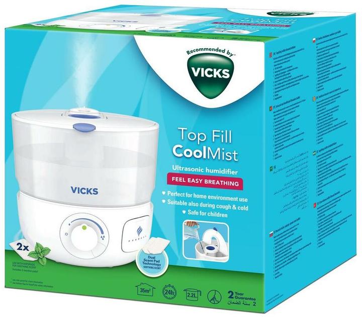 Immagine prodotto Vicks Kaltluft Ultraschall-Luftbefeuchter VUL585E Obere Befüllung (35 m²)