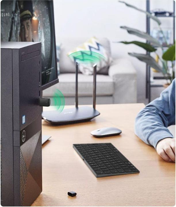 Actual product image Ugreen USB adapter / External Network Adapter CM448, 2.4GHz (black) (USB)