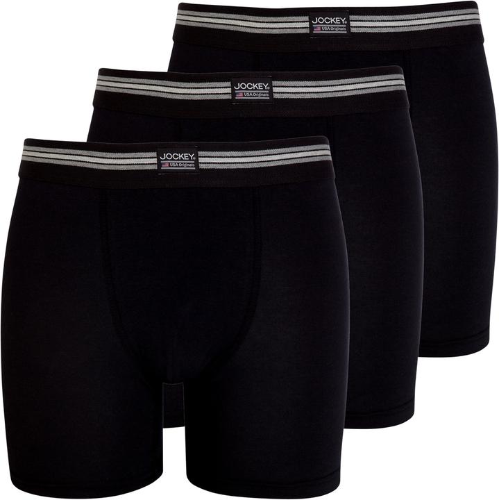Actual product image Jockey 3-Pack Cotton Stretch Boxer Trunk black (XXL, pack of 3)