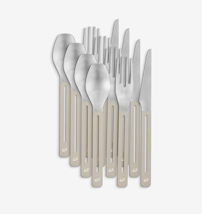 Image du produit Quechua Kit de 12 couverts de camping en acier inox 4 couteaux 4 fourchettes 4 cuillères