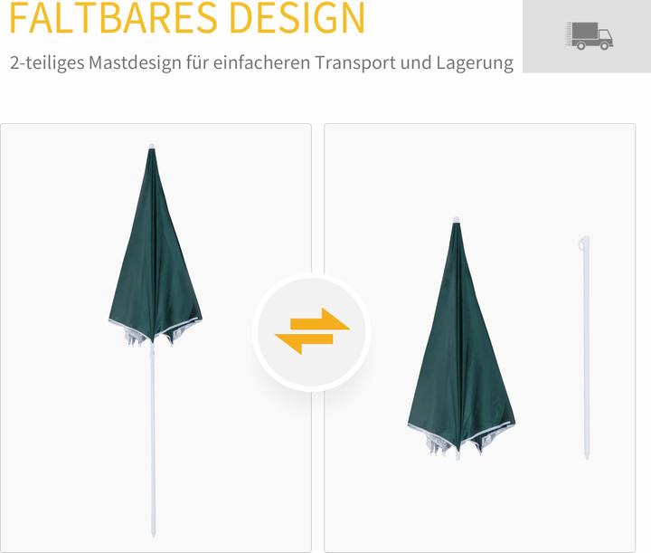 Immagine prodotto Outsunny Ombrellone con parete laterale (2.20 m)