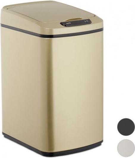 Actual product image Relaxdays Sensor Bin 12L, Trash Can With Lid & Bucket (12 l)