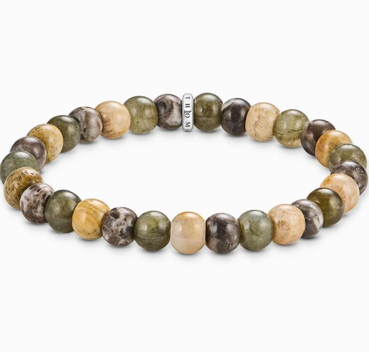 Image du produit Thomas Sabo Armband Labradorit und Crocodile Jasper (19 cm, Argent 925)