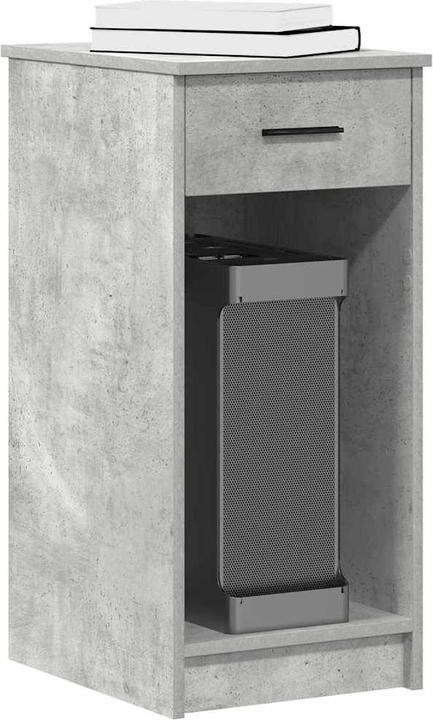 Productafbeelding VidaXL Computerkast met lade beton grijs 35x45x77 cm PC-kast (35 x 45 x 77 cm)