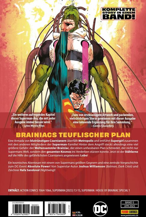 Actual product image Panini Superman (German, Edwin Galmon, Mirko Colak, Laura Braga, Rafa Sandoval, Joshua Williamson., Minguel Mendonca, 2025)