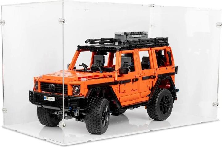 iDisplayit Présentoir en acrylique pour LEGO® 42177 Mercedes-Benz G 500 Professional (avec fond blanc)
