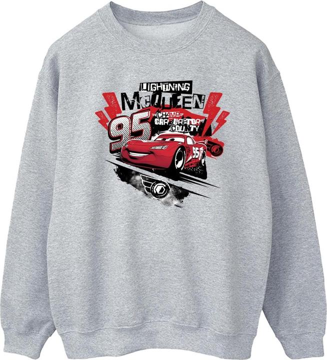 Actual product image Disney Mens Cars Lightning McQueen Collage Sweatshirt (XL)