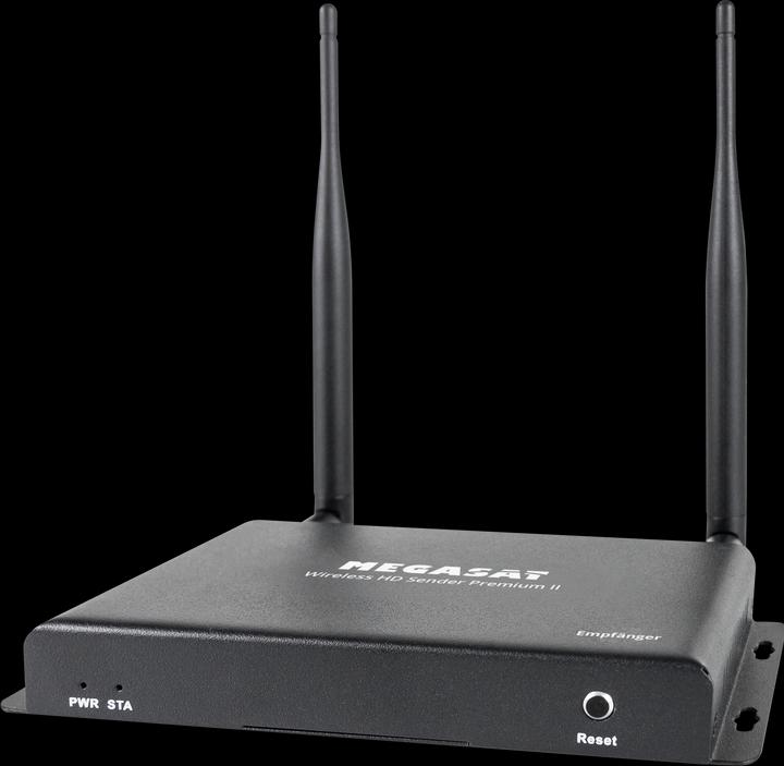 Actual product image Megasat HDMI Radio Transmission (Set) Wireless HD Transmitter Premium II 200 m 20 kHz, 60 kHz 1920 x 1080 (200 m, HDMI 2.0)