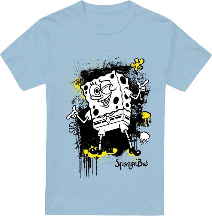 Immagine prodotto Spongebob Squarepants Maglietta Schizzo d'Inchiostro Uomo (L)