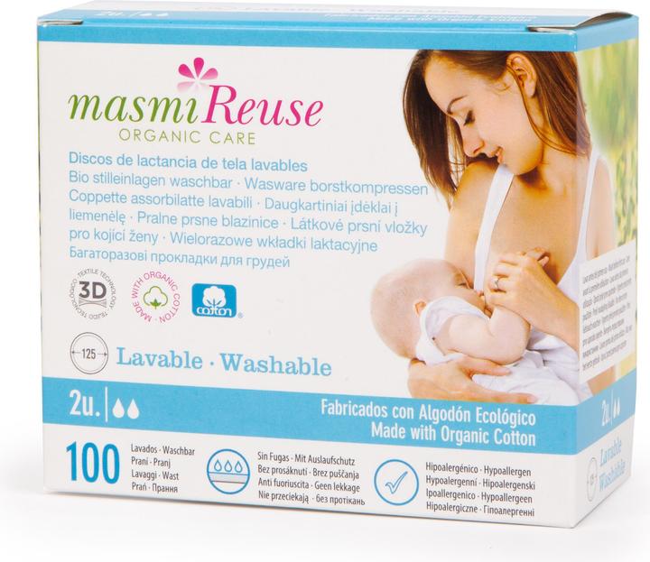 Masmi Organic Nursing Pads Washable - Reuse (2 x)