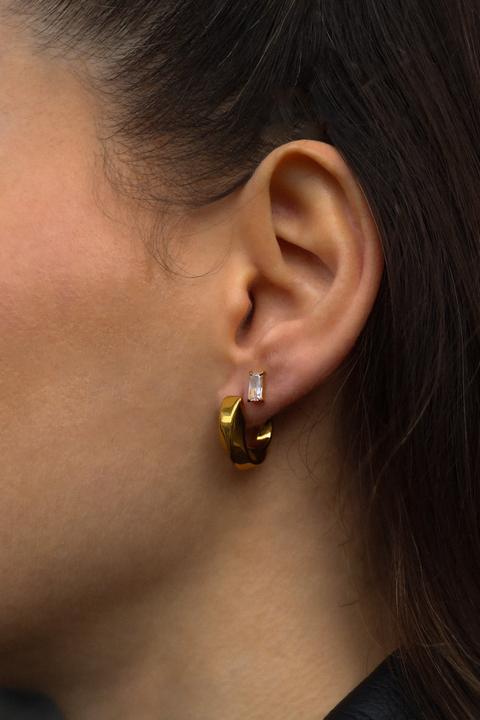 Immagine prodotto Tara Style Celine Hoops - Creolen (waterproof) (Acciaio inossidabile placcato oro 18k, 100% impermeabile)