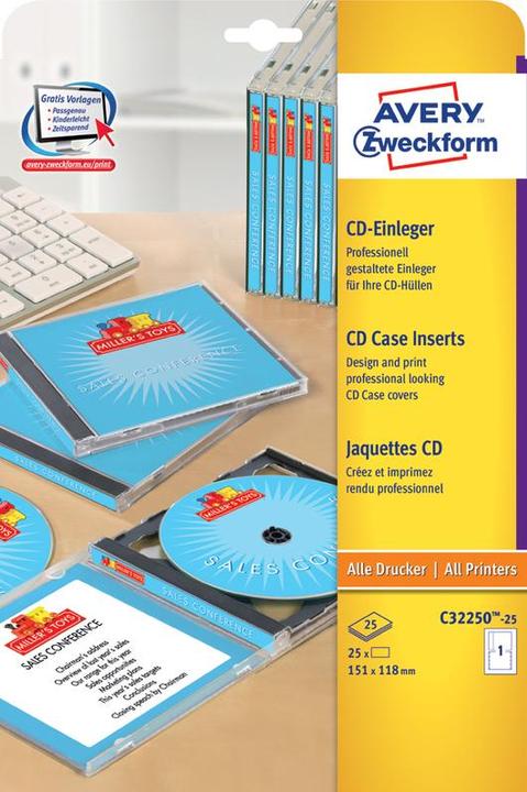 Actual product image Avery CD-Einleger