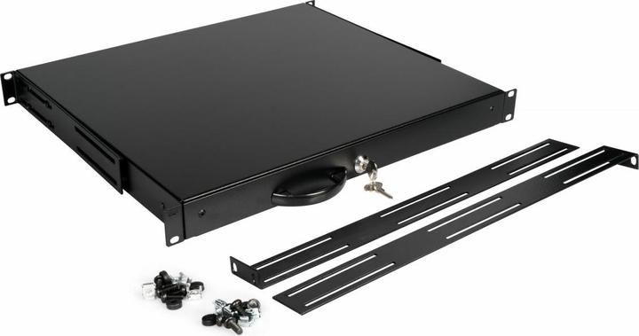 Produktbild equip Schublade für Serverschränke 1U, abschliessbar sw