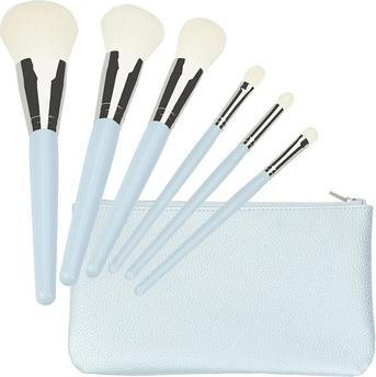 Image du produit Tools for Beauty T4B MIMO Bamboo Makeup Brush Set with Travel Size and Travel Bag Blue 6 Pieces (Set)