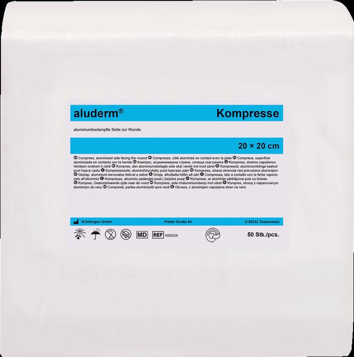 Image du produit Söhngen Compresse aluderm®, emballage stérile, lot de 50, L x l 200 x 200 mm.