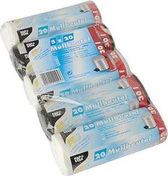 Papstar Fodere per cestini in HDPE, 30 litri, colori assortiti Dimensioni: 600 x 500 mm, spessore 13 my, in (100 x, 30 l)
