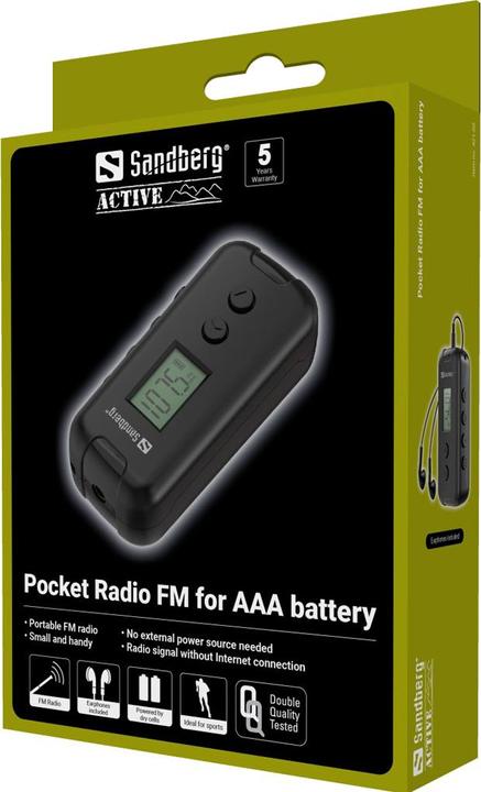 Image du produit Sandberg Radio FM de poche pour pile AAA (FM)