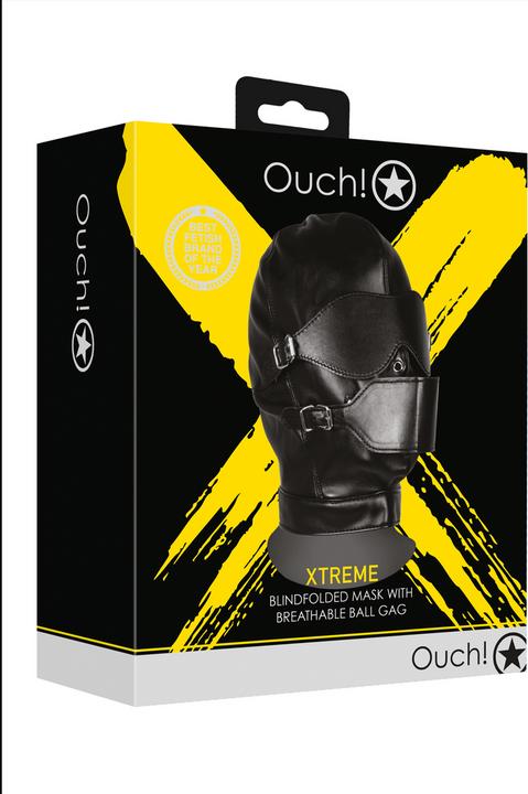 Actual product image Ouch! Blindfolded Mask with Breathable Ball Gag