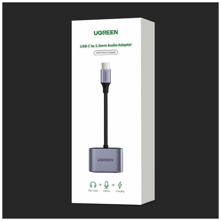 Productafbeelding Ugreen Adapter voor hoofdtelefoon (USB Type C, 3,5 mm aansluiting)