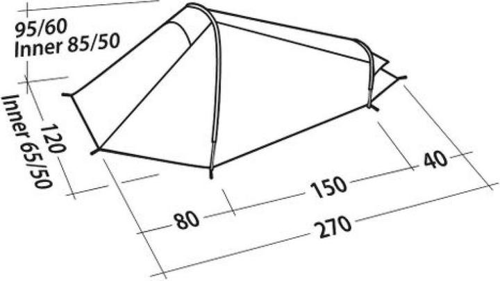 Produktbild Robens Arrow Head 1 (Tunnelzelt, 1.80 kg, 1 Person)
