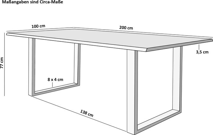 Actual product image SAM Milo (200 x 100 x 77 cm)