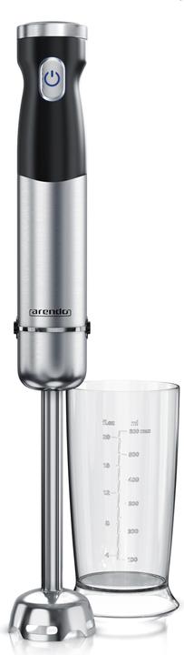 Produktbild Arendo Stabmixer Kabellos, Edelstahl, DC Pürierstab mit Akku, 600ml Messbecher, ohne Kabel, Akkubetrieb