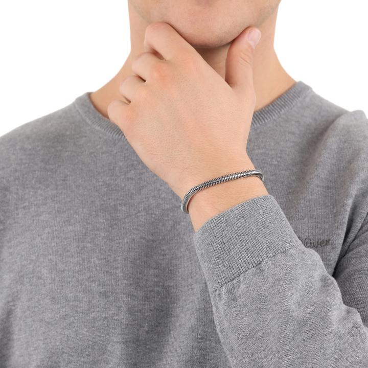 Immagine prodotto S.Oliver Armschmuck für Herren, Edelstahl (23 cm, Acciaio inossidabile)