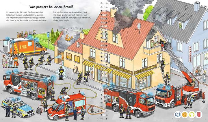 Actual product image tiptoi Bei der Feuerwehr (German, Niklas Böwer, Daniela escape, 2022)