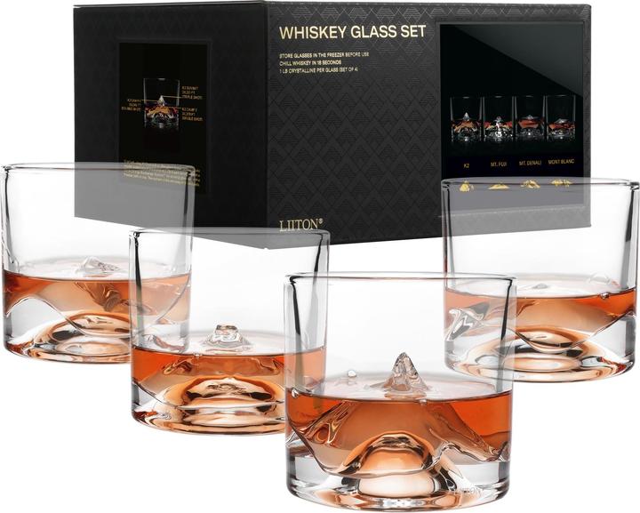 Image du produit Lite-On The Peaks Whiskeygläser 4er-Set (2.50 dl, 4 x, Verre à whisky)