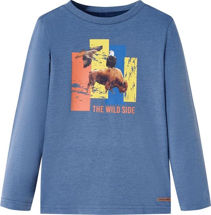 Immagine prodotto VidaXL Camicia da bambino a maniche lunghe blu melange 92,Materiale: 60 (92)