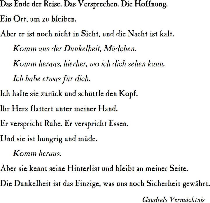 Nährwerte und Zutaten Der Glanz der Dunkelheit (Deutsch, Mary E. Pearson, 2024)