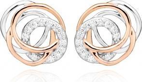 Produktbild Silver Cat Stylish bicolor earrings with zircons SC407