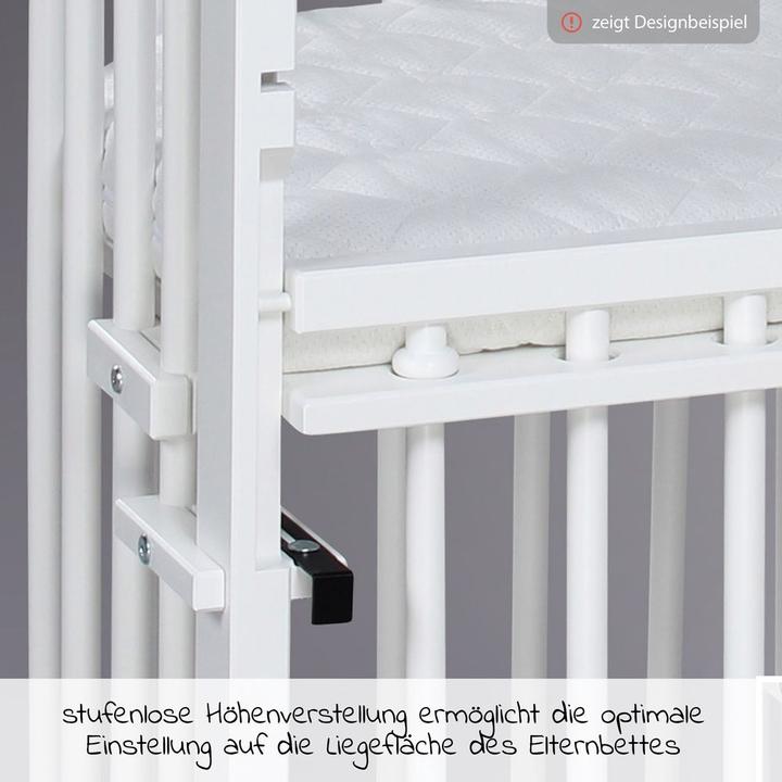 Produktbild Babybay Beistellbetten Beistellbett Maxi Comfort Plus - Weiss lackiert