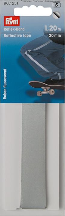 Actual product image Prym Reflective tape 20 mm, card 1.2 m, self-adhesive