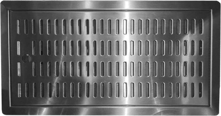 Image du produit Ich-zapfe Tropfblech - CNS zum Einlassen 440 mm x 240 mm inkl. Ablaufstutzen