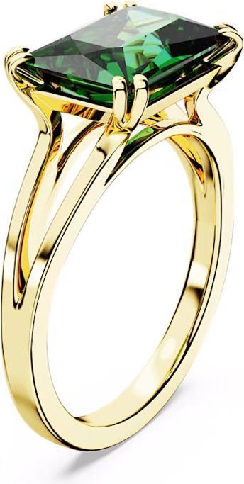 Actual product image Swarovski Matrix Cocktail Ring Rectangle Cut Green Gold (58)