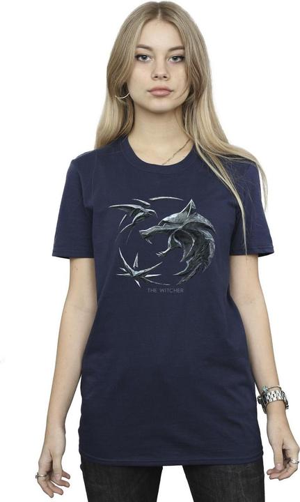 Immagine prodotto Netflix The Witcher Wolf Logo Maglietta Ampia Donna (M)