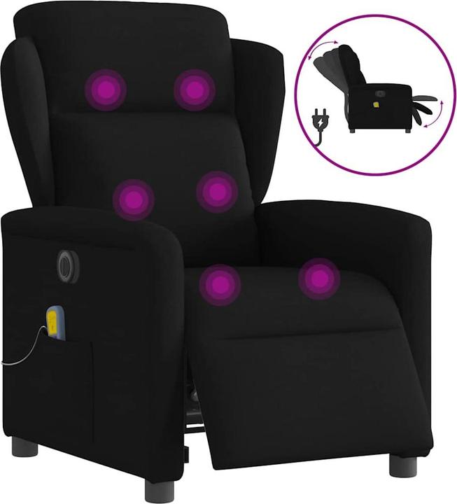 Produktbild VidaXL Massagesessel Elektrisch Schwarz Stoff
