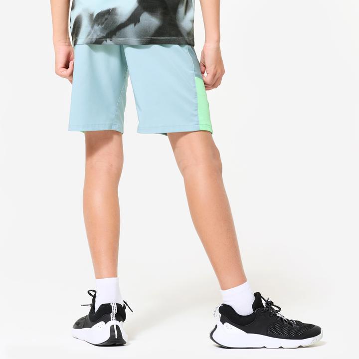 Actual product image Decathlon Shorts Sporthose Kinder atmungsaktiv - blau/grün (12, 13, 14)